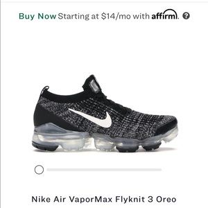 never taken out of the box. VaporMax Flyknit Oreo